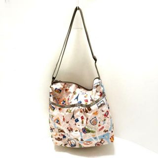 レスポートサック(LeSportsac)のLESPORTSAC(レスポートサック) ショルダーバッグ - ピンクベージュ×ダークブラウン×マルチ レスポナイロン(ショルダーバッグ)