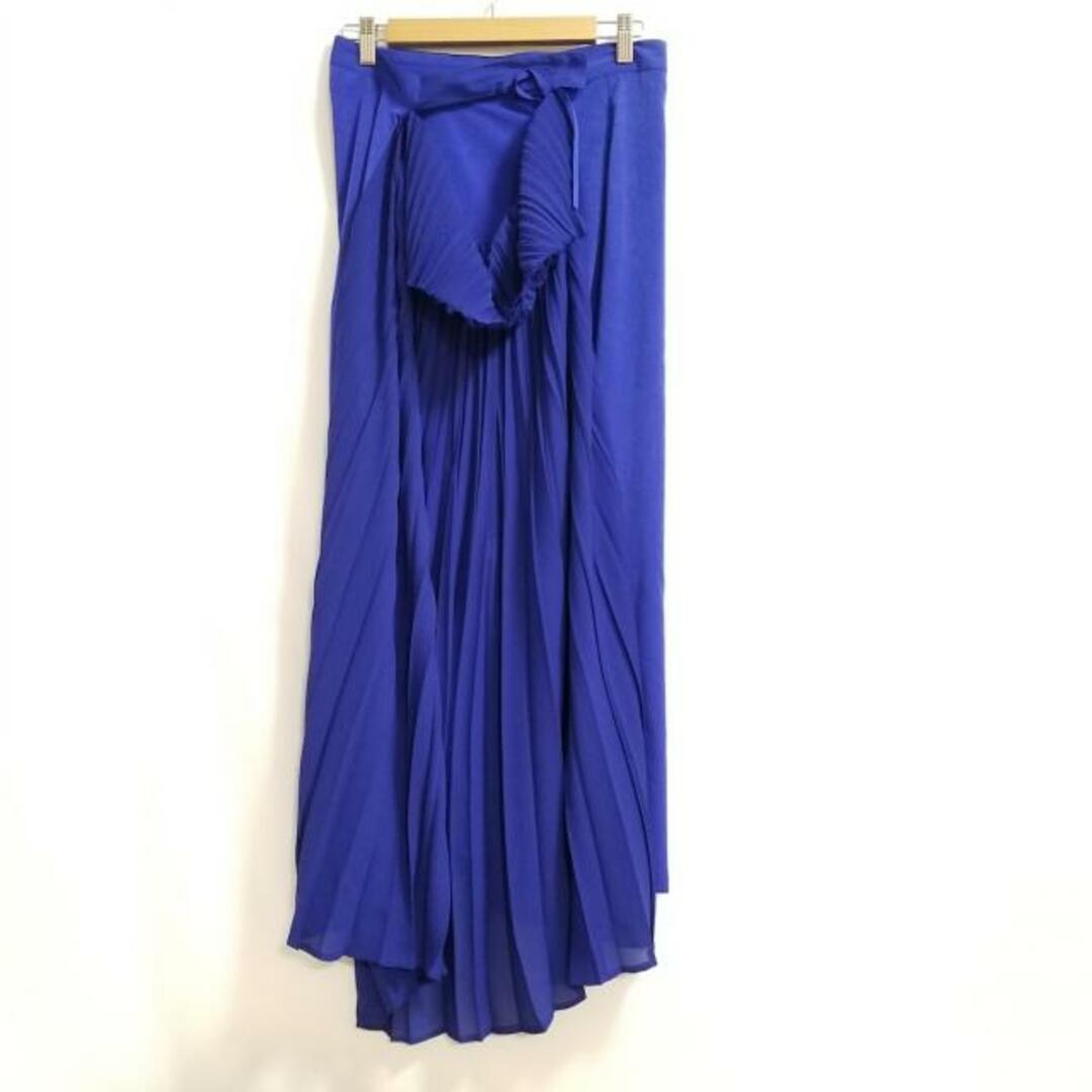 Y´s(ワイズ) ロングスカート サイズ2 M レディース - ブルー×ネイビー プリーツ