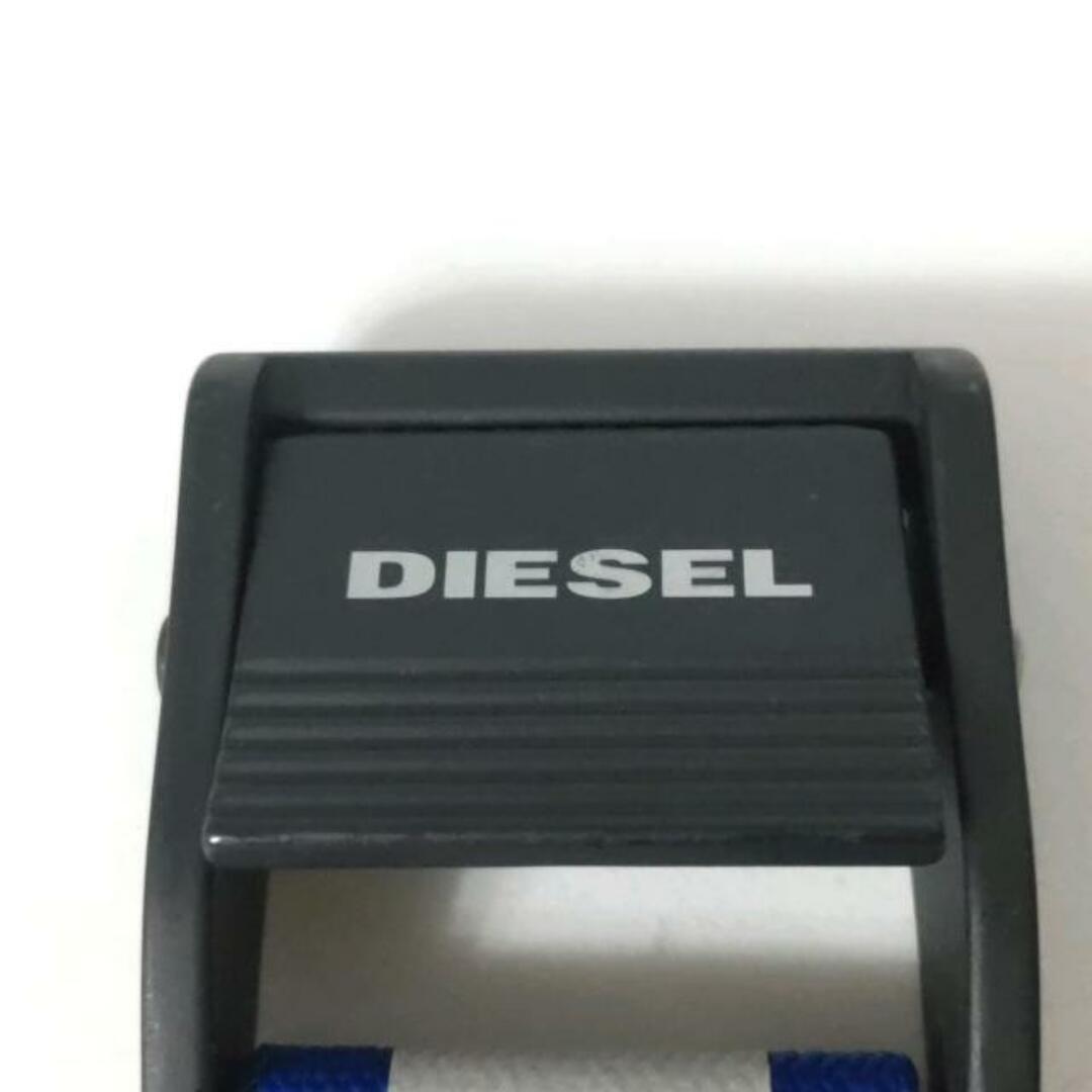 DIESEL(ディーゼル)のDIESEL(ディーゼル) ベルト美品  - ブルー×ライトグレー 化学繊維 レディースのファッション小物(ベルト)の商品写真