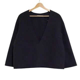 ベイジ(BEIGE,)のBEIGE(ベイジ) 長袖カットソー サイズ4 XL レディース - ダークネイビー Vネック(カットソー(長袖/七分))