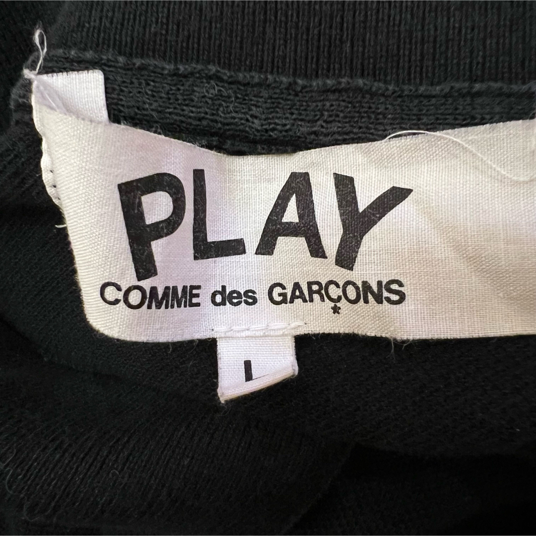 COMME des GARCONS(コムデギャルソン)の希少サイズL★プレイコムデギャルソン ブラックハートロゴ刺繍 ポロシャツ  メンズのトップス(ポロシャツ)の商品写真