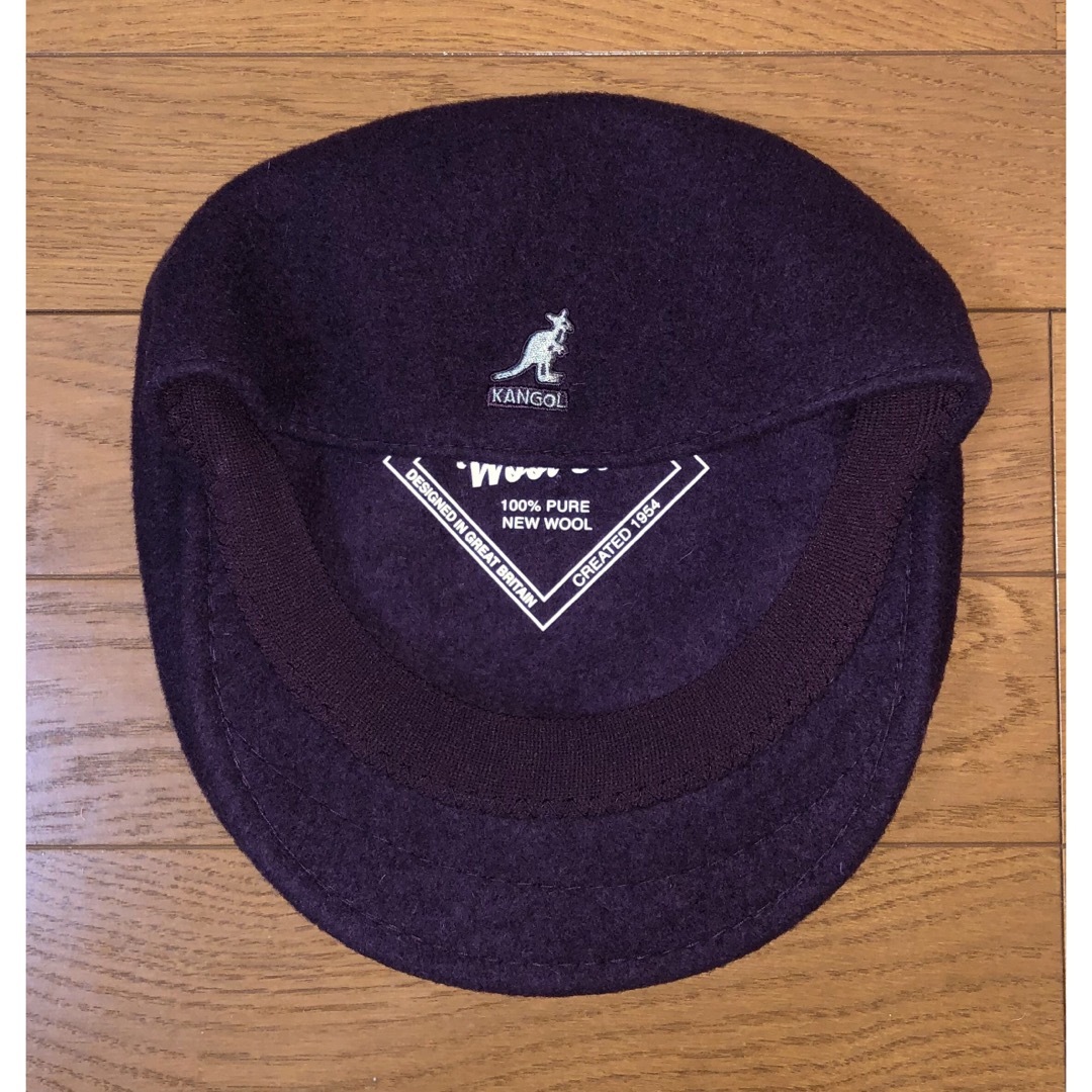 KANGOL(カンゴール)のM 美品 KANGOL WOOL 504 ハンチングキャップ ベレー帽 エンジ メンズの帽子(ハンチング/ベレー帽)の商品写真