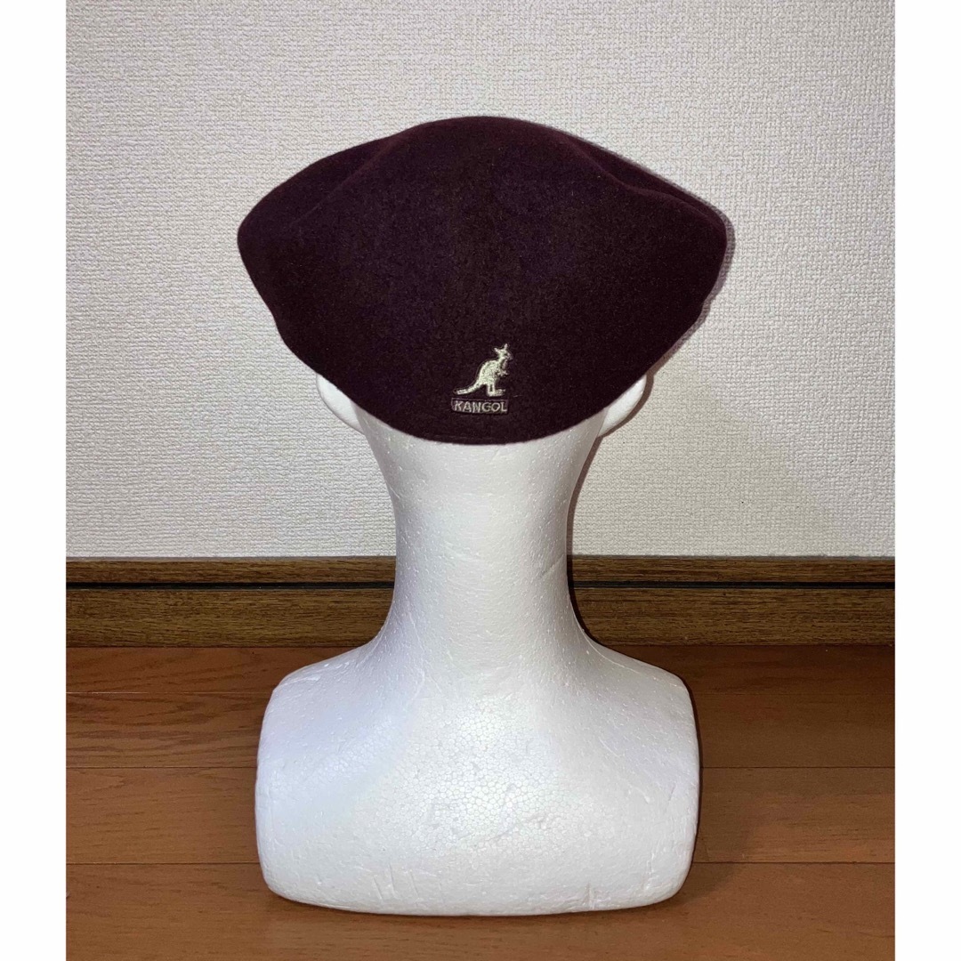 KANGOL(カンゴール)のM 美品 KANGOL WOOL 504 ハンチングキャップ ベレー帽 エンジ メンズの帽子(ハンチング/ベレー帽)の商品写真