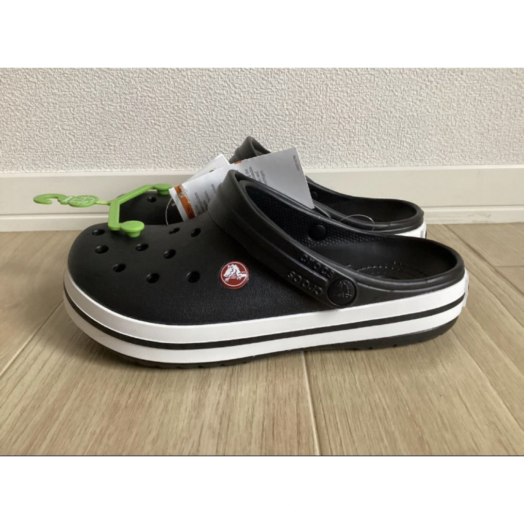 crocs(クロックス)の19.5cm クロックス crocs クロックスサンダル　黒 キッズ/ベビー/マタニティのキッズ靴/シューズ(15cm~)(サンダル)の商品写真
