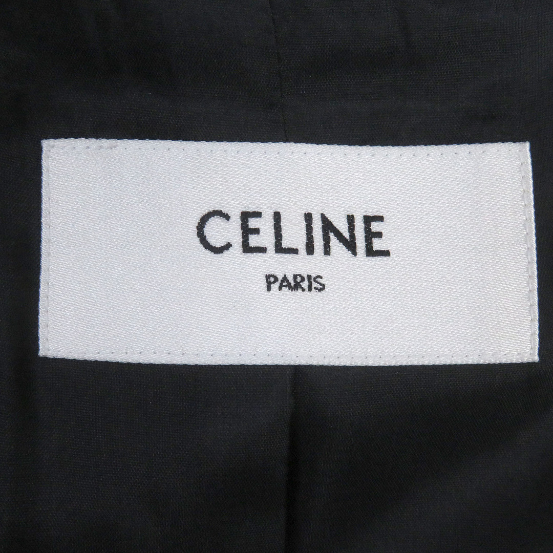 celine(セリーヌ)の美品 CELINE セリーヌ 22AW 2V38L851C ロストパラダイス スタッズ ビジュー テディジャケット スタジャン ブラック アイボリー 44 イタリア製 正規品 メンズ メンズのジャケット/アウター(スタジャン)の商品写真