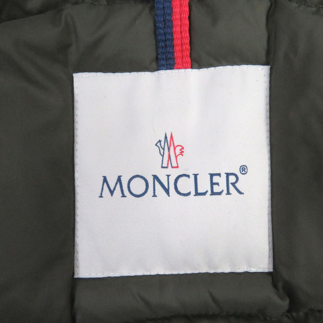 MONCLER(モンクレール)の極美品 MONCLER モンクレール RONIER ファーフーデッド ロゴワッペン付き WZIP モッズコート ダウンコート カーキ 3 正規品 メンズ メンズのジャケット/アウター(ダウンジャケット)の商品写真