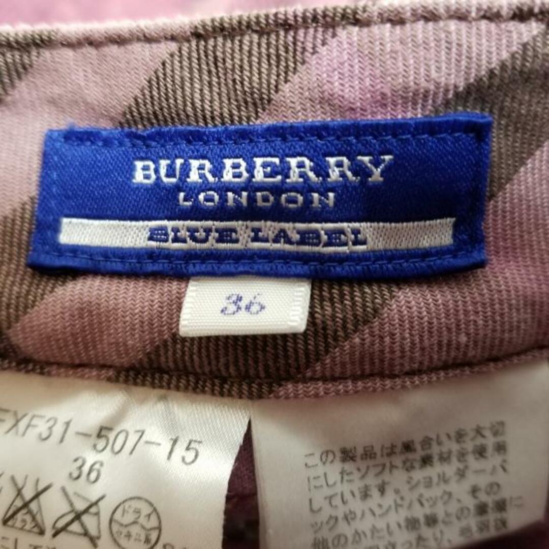 BURBERRY BLUE LABEL(バーバリーブルーレーベル)のBurberry Blue Label(バーバリーブルーレーベル) ミニスカート サイズ36 S レディース - ピンク コーデュロイ レディースのスカート(ミニスカート)の商品写真