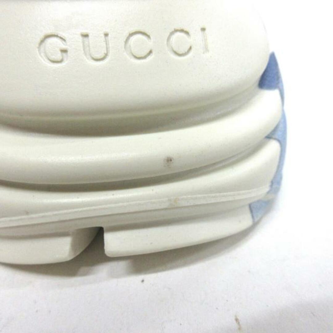 Gucci(グッチ)のGUCCI(グッチ) スニーカー 8　 メンズ美品  576052 アイボリー×ネイビー×マルチ ウェーブプリント レザー メンズの靴/シューズ(スニーカー)の商品写真