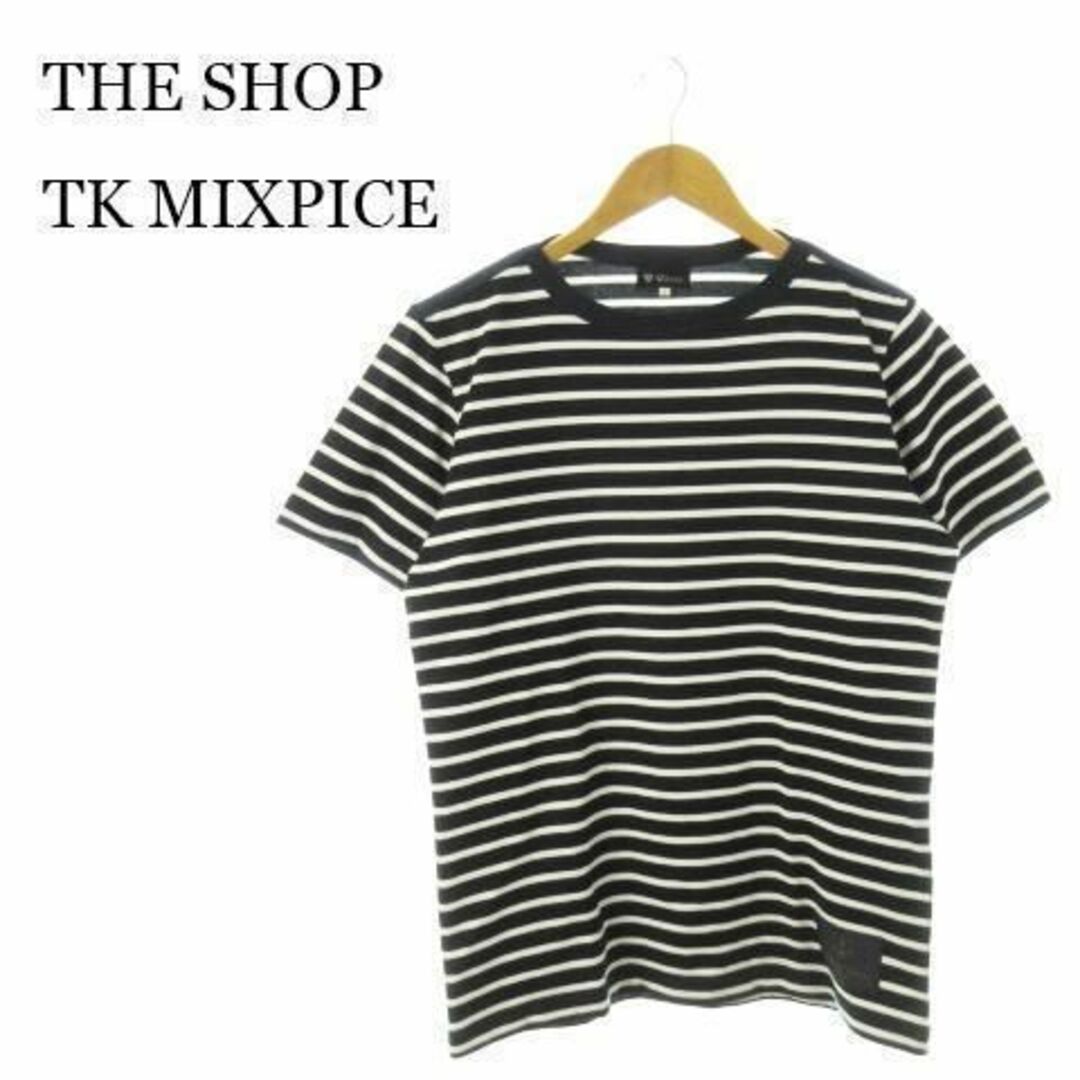 TAKEO KIKUCHI(タケオキクチ)のTKミクスパイス 半袖Tシャツ ボーダー ポケット L 紺 220726AH3A メンズのトップス(Tシャツ/カットソー(半袖/袖なし))の商品写真