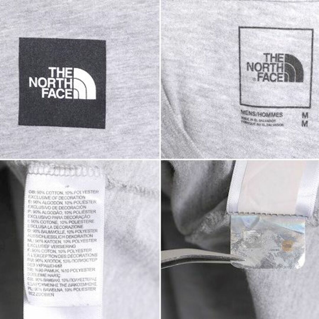 THE NORTH FACE(ザノースフェイス)のノースフェイス 両面 プリント 長袖 Tシャツ メンズ M The North Face アウトドア ロンT プリントT ロゴT バックプリント クルーネック 灰 メンズのトップス(Tシャツ/カットソー(七分/長袖))の商品写真