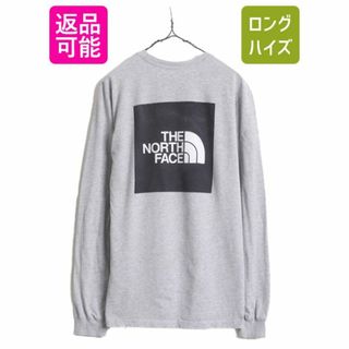 ザノースフェイス(THE NORTH FACE)のノースフェイス 両面 プリント 長袖 Tシャツ メンズ M The North Face アウトドア ロンT プリントT ロゴT バックプリント クルーネック 灰(Tシャツ/カットソー(七分/長袖))