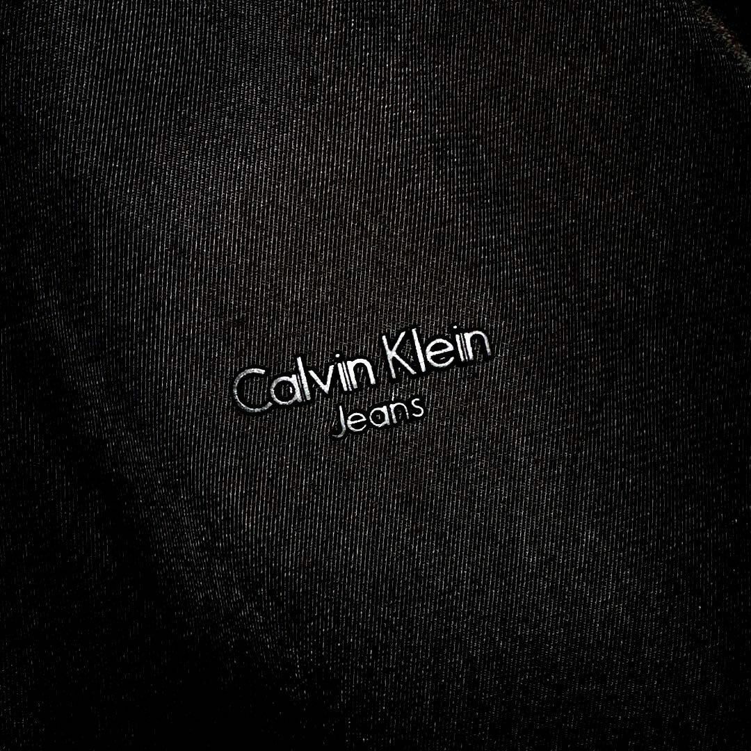 Calvin Klein(カルバンクライン)の【カルバンクライン・ジーンズ】ナイロン ジャケット オールブラック バイクS 黒 メンズのジャケット/アウター(ナイロンジャケット)の商品写真