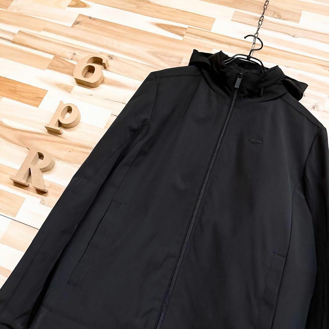 Calvin Klein(カルバンクライン)の【カルバンクライン・ジーンズ】ナイロン ジャケット オールブラック バイクS 黒 メンズのジャケット/アウター(ナイロンジャケット)の商品写真
