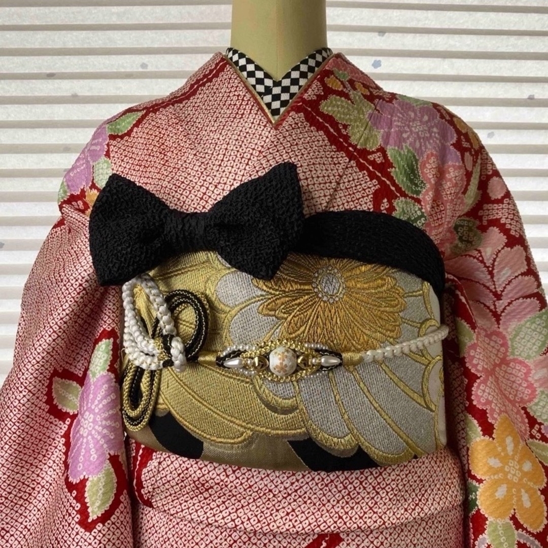 未着用 大島紬 じあき 泥染め 市松模様 小紋 着物 113a p 未着用 大島紬 じあき 泥染め 市松模様 小紋 着物 113a p