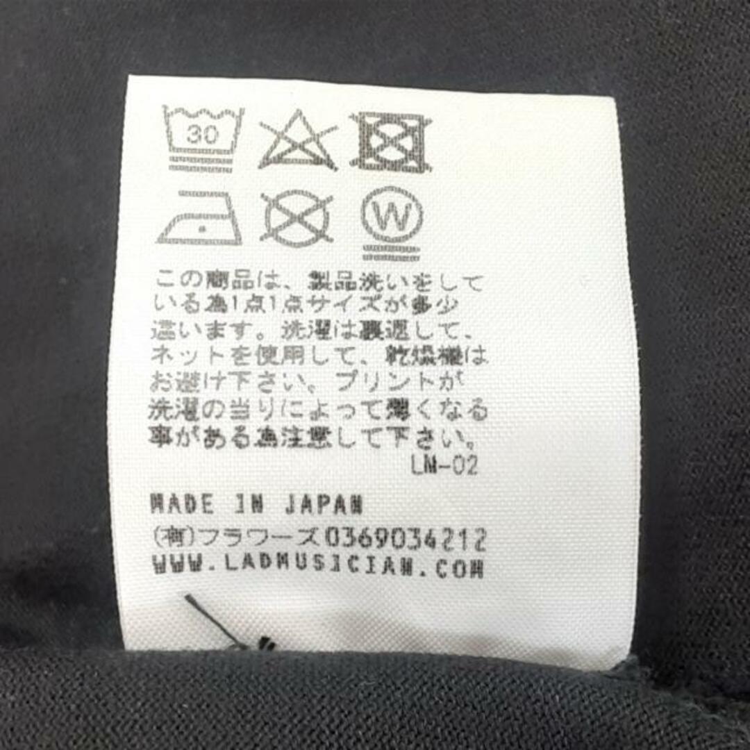 LAD MUSICIAN(ラッドミュージシャン)のLAD MUSICIAN(ラッドミュージシャン) 半袖Tシャツ サイズ42 L メンズ美品  黒×ライトピンク メンズのトップス(Tシャツ/カットソー(半袖/袖なし))の商品写真