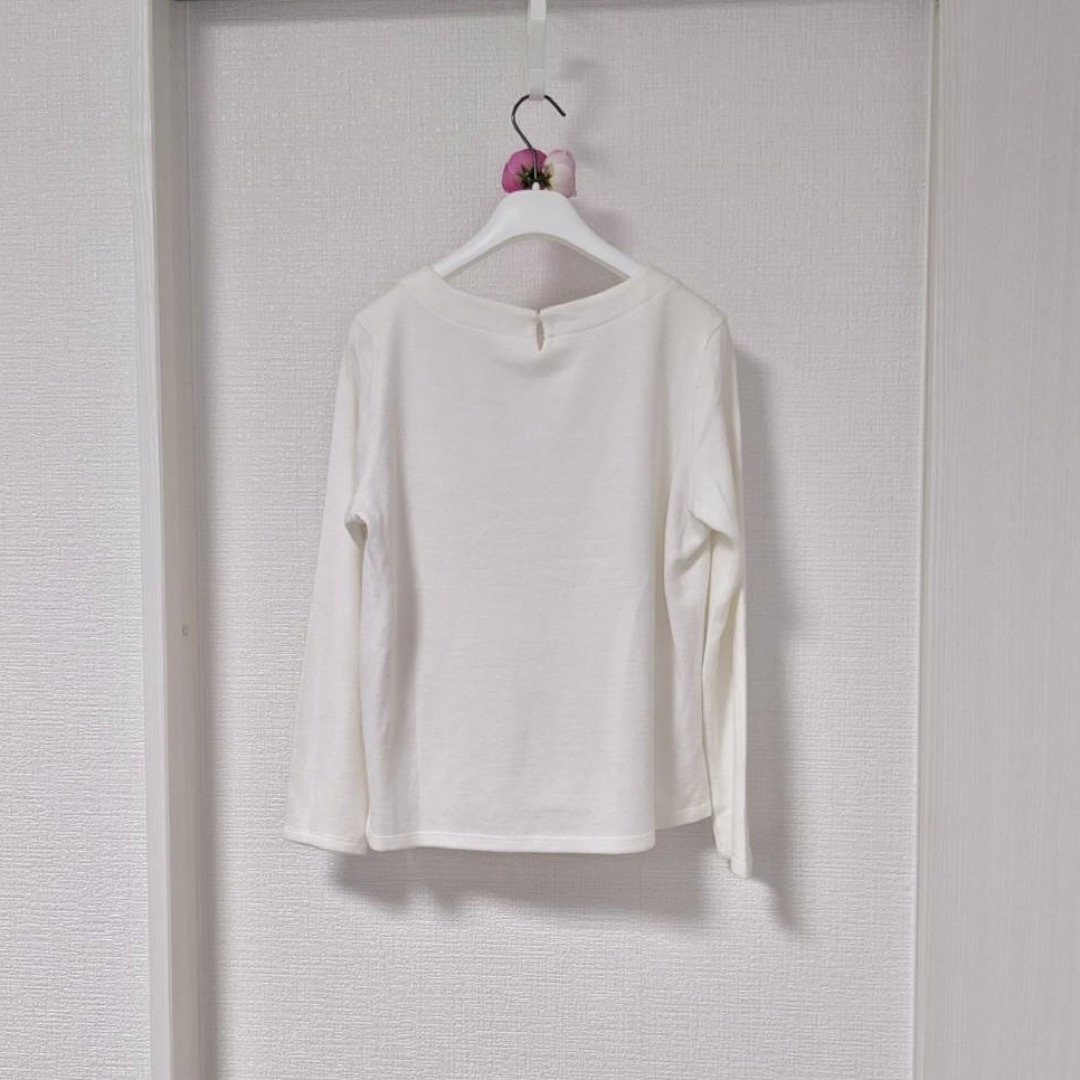 smart pink(スマートピンク)のsmart pink❤️美品❤️レース使い長袖ニットプルオーバー白40 レディースのトップス(ニット/セーター)の商品写真