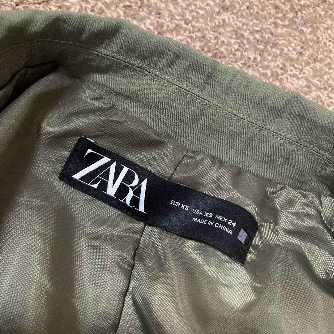 ZARA(ザラ)のザラ ZARA ジャケット テーラード スーツ フォーマル セレモニー カーキ レディースのジャケット/アウター(テーラードジャケット)の商品写真