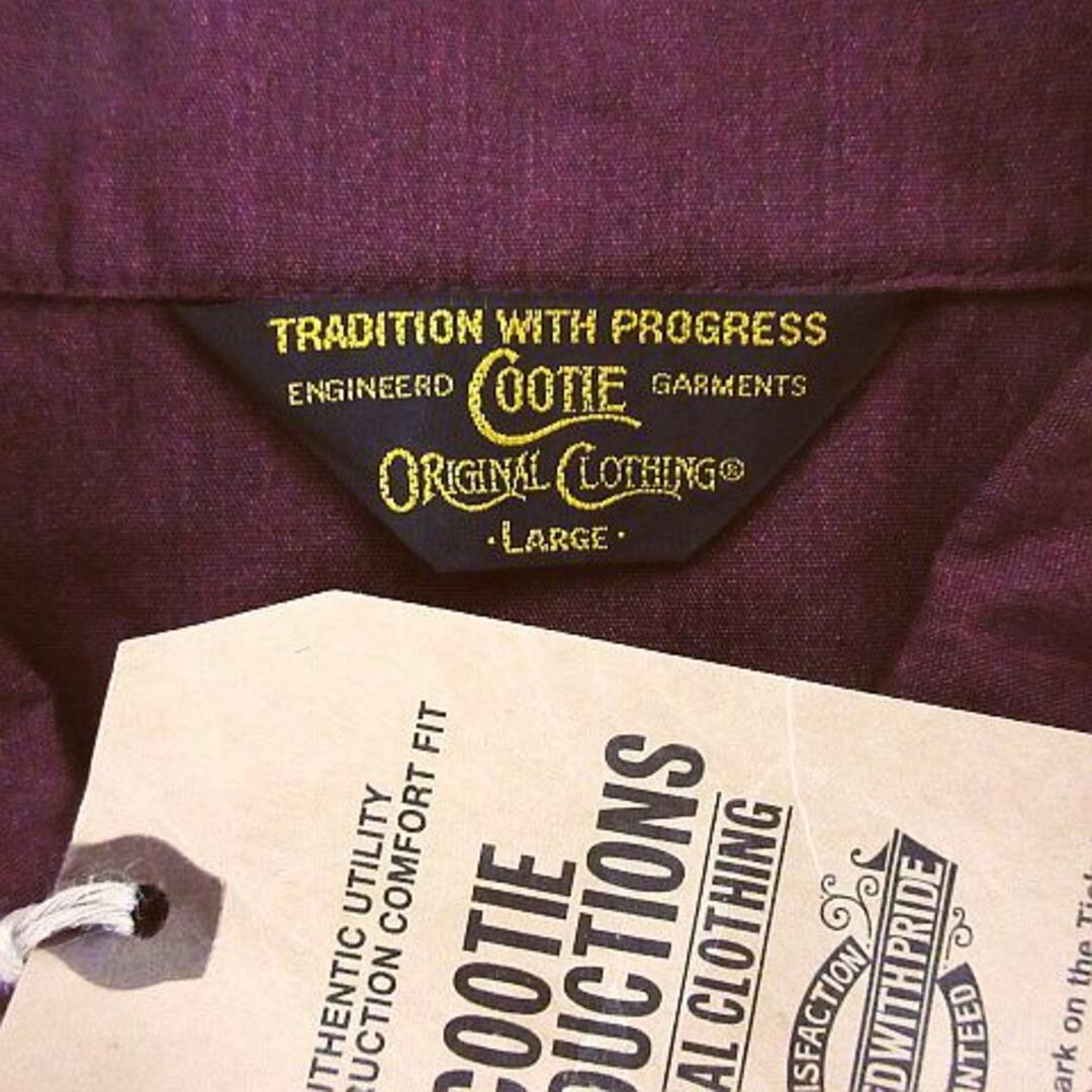 COOTIE(クーティー)のクーティー COOTIE シャツ 長袖 刺繍 胸ポケット L バーガンディ メンズのトップス(シャツ)の商品写真