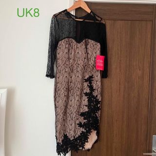 リプシー(Lipsy)の〖UK8〗Lipsyセレクト♡ブラックレースドレス(ひざ丈ワンピース)