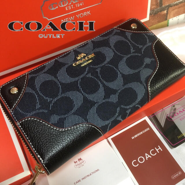 COACH(コーチ)のプレゼントにも❤️新品コーチ正規品ラウンドファスナー長財布F53769ネイビー レディースのファッション小物(財布)の商品写真