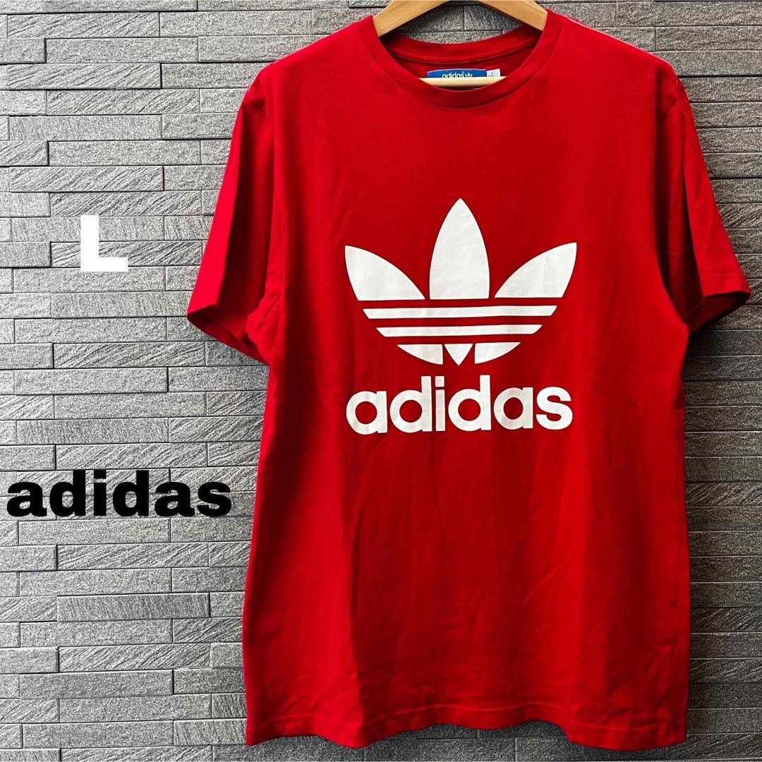 adidas(アディダス)のadidas アディダス メンズ　トレフォイル 半袖　Tシャツ　ビッグロゴ　L メンズのトップス(Tシャツ/カットソー(半袖/袖なし))の商品写真