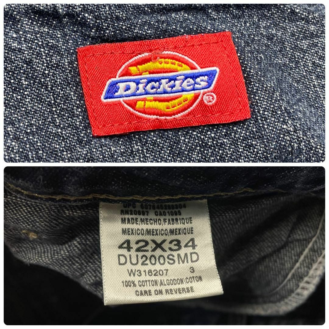 Dickies(ディッキーズ)のディッキーズw42デニムペインターパンツ古着オーバーサイズブルー極太青ジーンズ メンズのパンツ(デニム/ジーンズ)の商品写真