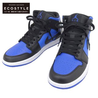 NIKE - ナイキ 未使用 NIKE ナイキ エアジョーダン1 MID スニーカー Black/White/Royal Blue ブラック/ホワイト/ロイヤルブルー 26.5cm DQ8426-042 8.5(US)