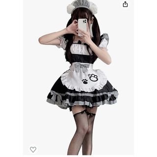 試着のみ◎ メイド服コスプレセット(衣装一式)