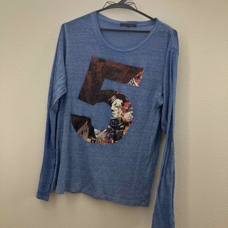 チャオパニック(Ciaopanic)のチャオパニック　ロゴロンT Mサイズ　ブルー(Tシャツ/カットソー(七分/長袖))