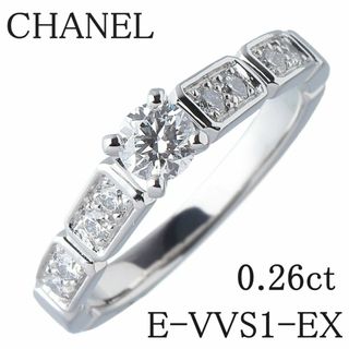 シャネル(CHANEL)のシャネル ダイヤ リング プルミエール プロメス 0.26ct E-VVS1-EX #52 PT950 GIA鑑定書 箱 新品仕上げ済 CHANEL【16037】(リング(指輪))