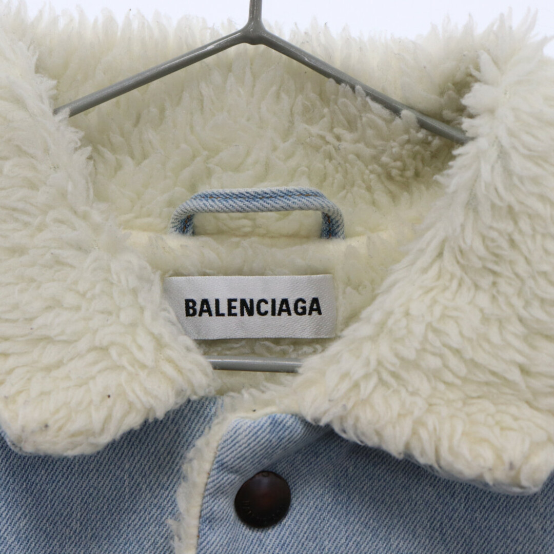 Balenciaga(バレンシアガ)のBALENCIAGA バレンシアガ Sherpa Denim Jacket ボアデニムジャケット インディゴ 529240-TAP04 メンズのジャケット/アウター(フライトジャケット)の商品写真