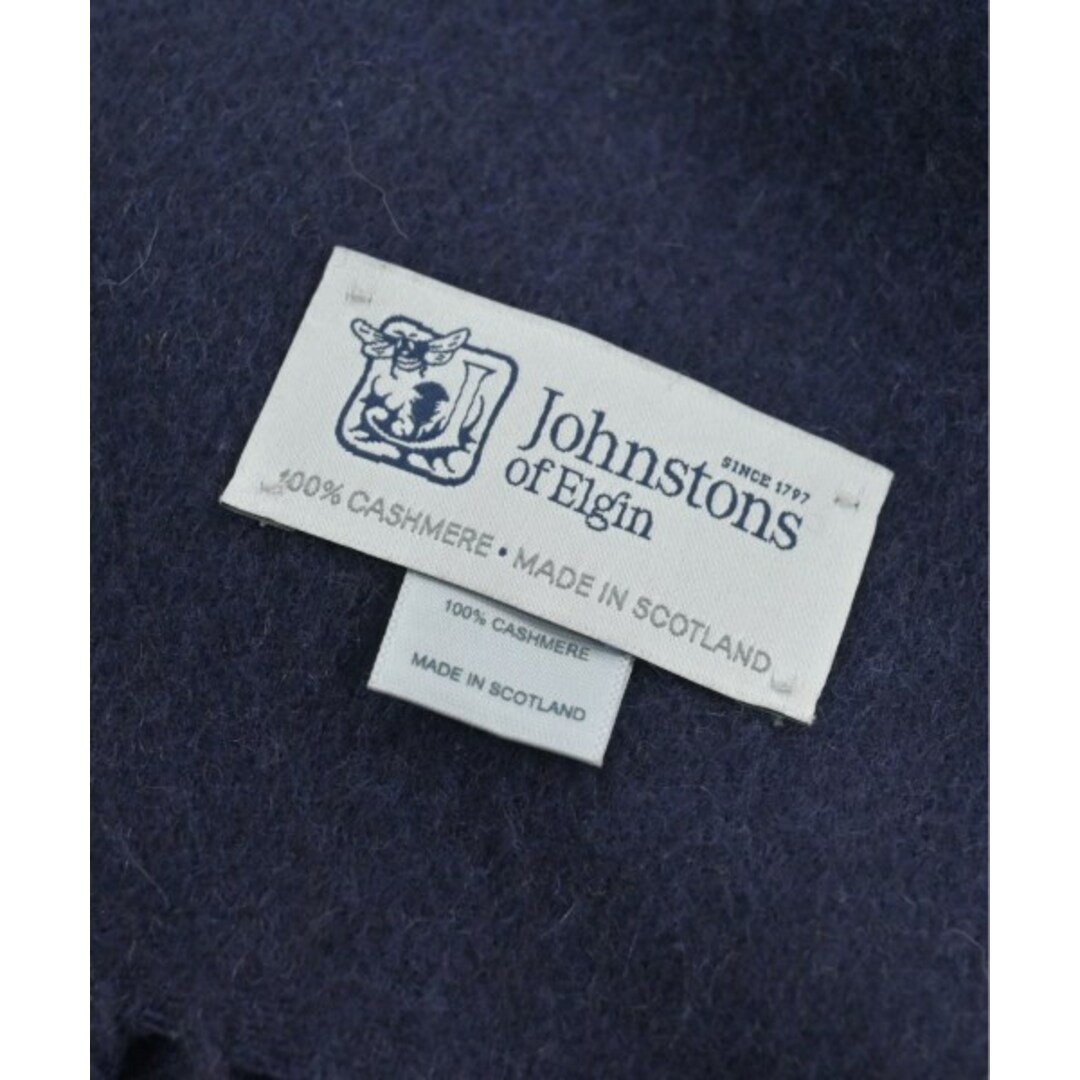Johnstons(ジョンストンズ)のJohnstons ジョンストンズ ストール - 紺 【古着】【中古】 レディースのファッション小物(ストール/パシュミナ)の商品写真