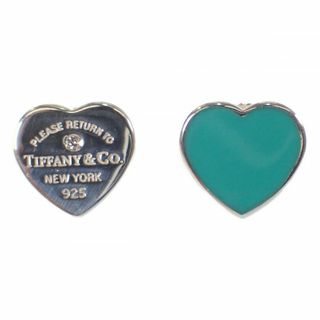 ティファニー(Tiffany & Co.)の【中古】【Aランク】Tiffany＆Co. ティファニー AG925 リターントゥティファニー ミニ ハート ピアス 69836380 ティファニーブルー ダイヤモンド【ISEYA】(ピアス)