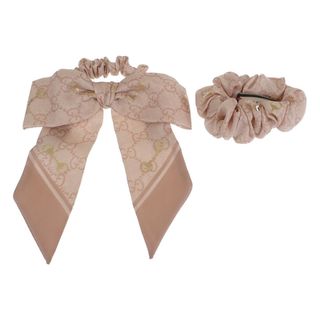 GUCCI - 【中古】グッチ GUCCI GGシルク シュシュ 2個セット GUCCI - 【中古】グッチ GUCCI GGシルク シュシュ 2個セット