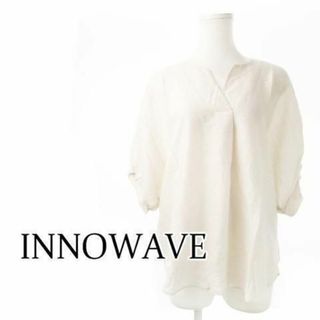 innowave - イノウェーブ シアーキーネックブラウス LL ベージュ 230829CK1A