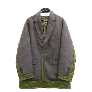 JUNYA WATANABE COMME des GARCONS - JUNYA WATANABE COMME des GARCONS ジュンヤワタナベ コムデギャルソン 21AW キルティングレイヤードドッキング テーラードジャケット グレー/カーキ JH-J003