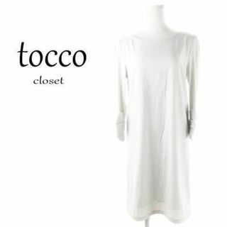 tocco - トッコ クローゼット 袖リボンサックミニOP S グレー 230329CK4A