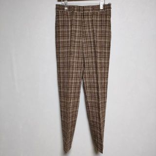 オーラリー(AURALEE)のAURALEE 新品 LINEN SILK CHECK SLACKS A23SP02NC 定価44000円 スラックス パンツ 23SS ブラウン メンズ オーラリー【中古】4-0222M∞(その他)