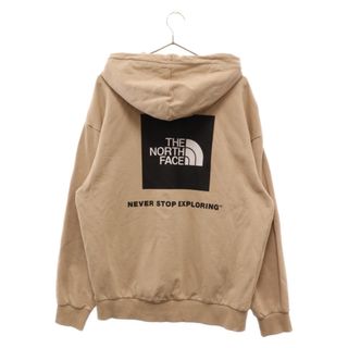 新品!!海外限定 ライトベージュノースフェイス Box Logo パーカー L ザ