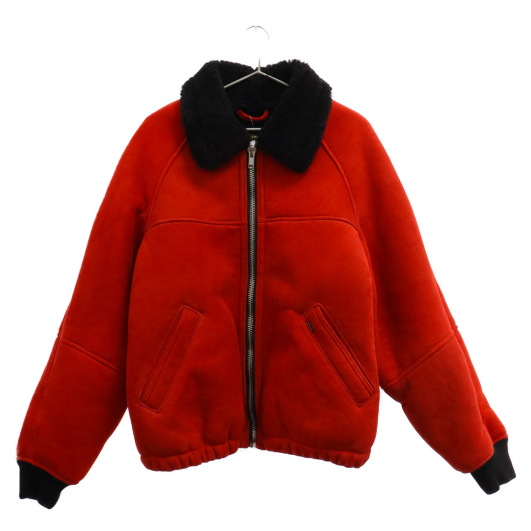 Supreme(シュプリーム)のSUPREME シュプリーム 23AW × Schott Shearling Bomber Jacket シアリング ボンバージャケット ムートンジャケット レッド メンズのジャケット/アウター(フライトジャケット)の商品写真