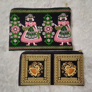 刺繍ポーチ2個セット(ポーチ)