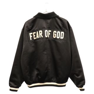 FEAR OF GOD フィアオブゴッド 5TH COLLECTION SATIN HALF ZIP COACHES JACKET サテン ハーフジップ コーチジャケット ブラック FEA-5C-17-NPJKT