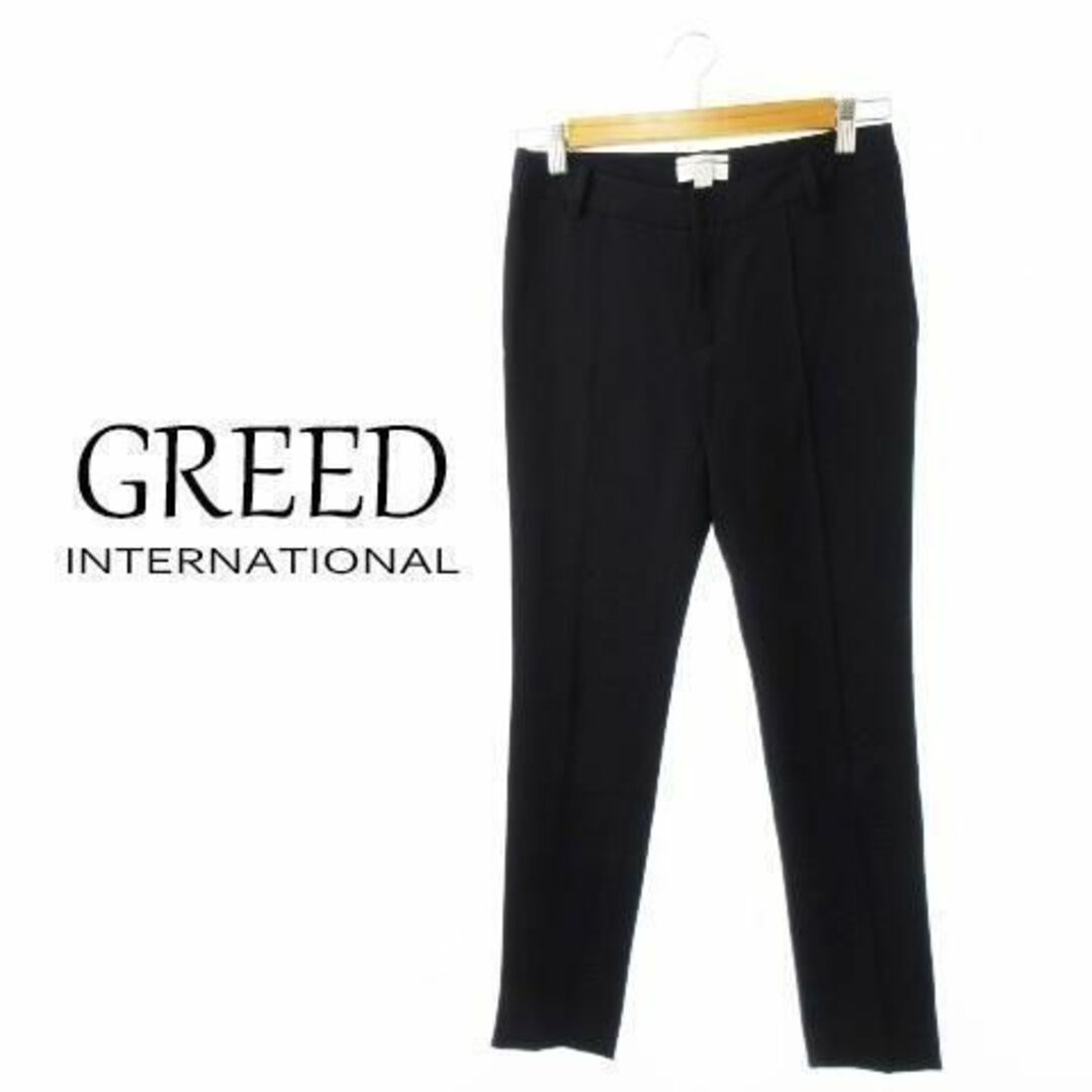 GREED(グリード)のグリード センターシームテーパードスラックスパンツ S 紺 230927CK11 レディースのパンツ(カジュアルパンツ)の商品写真