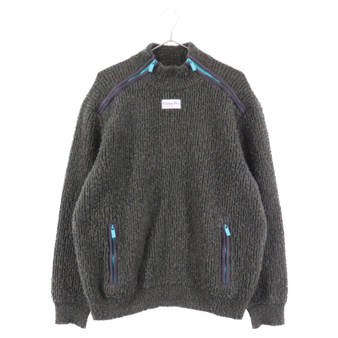 Dior(ディオール)のDIOR ディオール 23SS CASENTINN WOOL KNIT SWEATER カセンティーノ ウール ニット セーター グリーン 383M640AT547 メンズのトップス(ニット/セーター)の商品写真