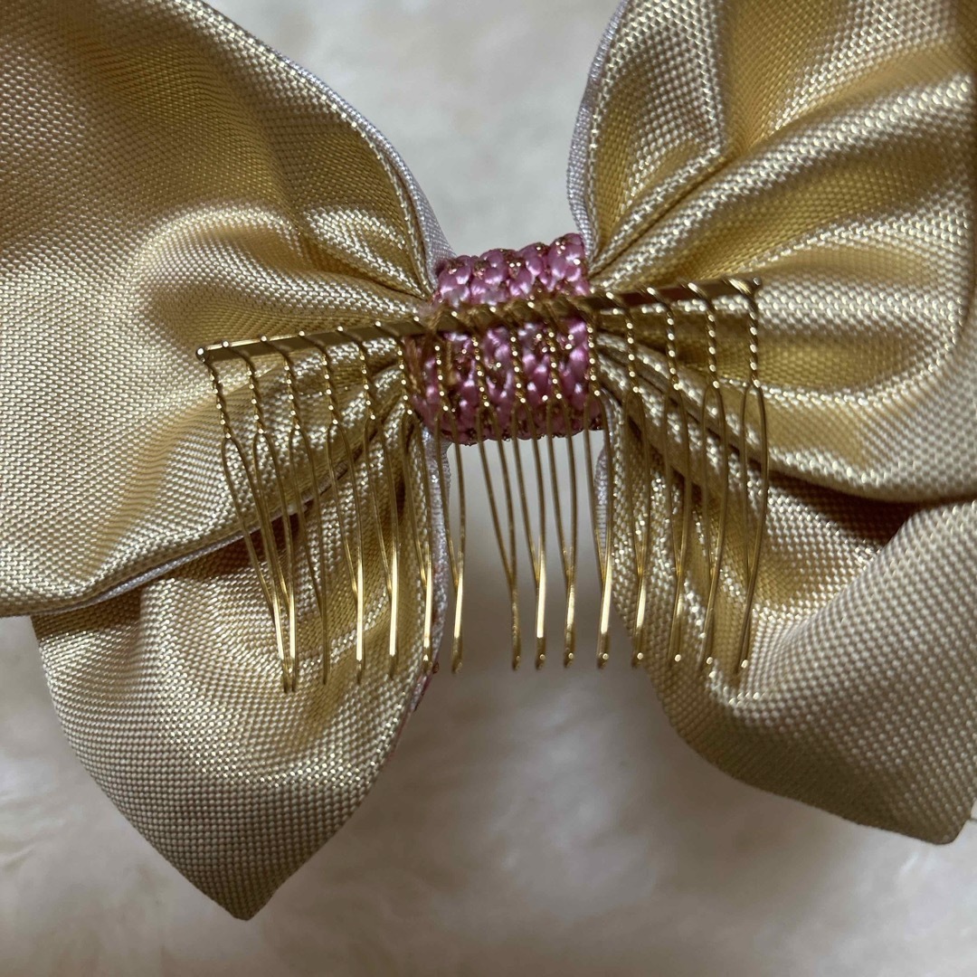 和装　髪飾り　リボン　桜柄 レディースのヘアアクセサリー(その他)の商品写真