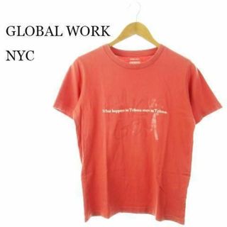 グローバルワーク(GLOBAL WORK)のグローバルワーク Tシャツ 半袖 プリント S 朱色 赤 220726AH1A(Tシャツ(半袖/袖なし))