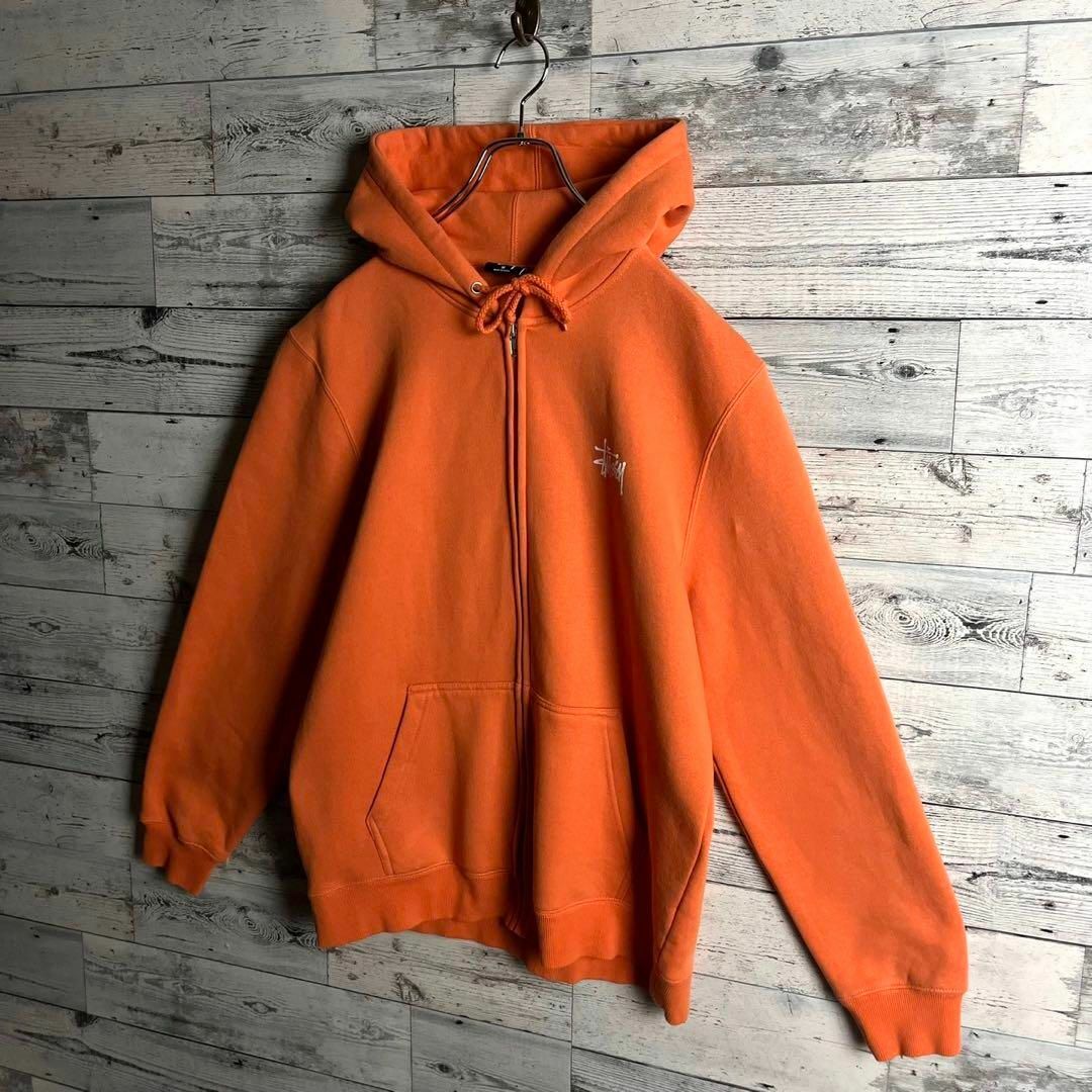 STUSSY オレンジ ピクチャー プリント パーカー - パーカー STUSSY オレンジ ピクチャー プリント パーカー - パーカー