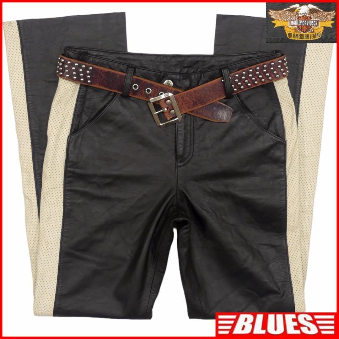 HARLEY DAVIDSON ハーレーダビッドソン レザーパンツ 黒JJ792 HARLEY DAVIDSON ハーレーダビッドソン レザーパンツ 黒JJ792