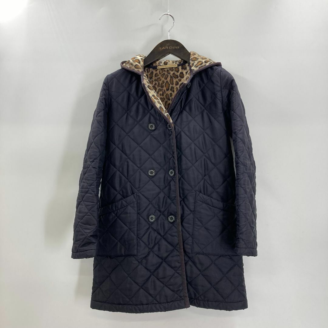 TRADITIONAL WEATHERWEAR(トラディショナルウェザーウェア)の【美品】トラディショナルウェザーウェア　豹柄　キルティングコート　フード レディースのジャケット/アウター(ダウンコート)の商品写真