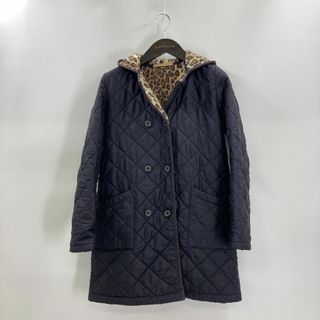 トラディショナルウェザーウェア(TRADITIONAL WEATHERWEAR)の【美品】トラディショナルウェザーウェア　豹柄　キルティングコート　フード(ダウンコート)